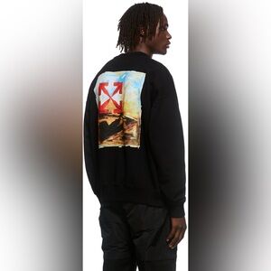Off-White Arrow On Canvas Skate Crewneck 'Black/Multicolor'